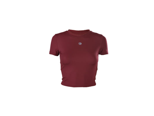 WINE RED FITTED T-SHIRT