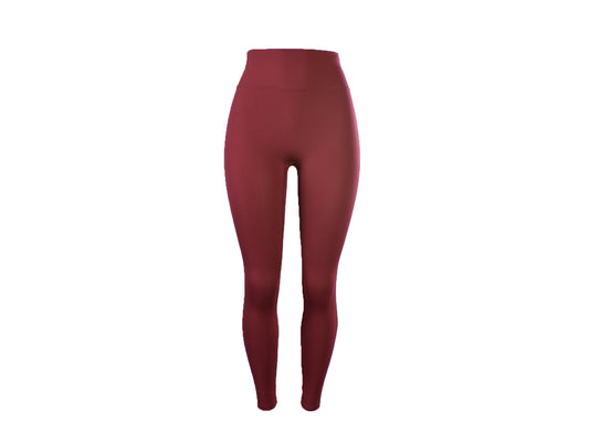 WINE RED SEAMLESS FRONT LEGGING